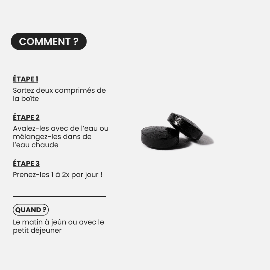 Comprimés de Shilajit Primal - Booster Naturel de Testostérone
